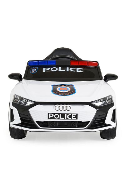 Audi Mașină Electrică Poliție Copii 3–8 Ani – RS e-tron, 2 Motoare, Lumini, Telecomandă, Muzica