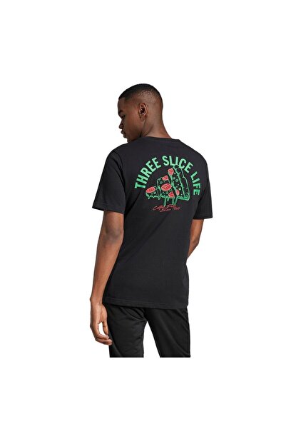 adidas Ανδρικό μαύρο μπλουζάκι M L PIZZA TEE JM0347