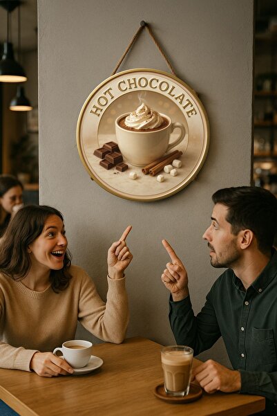 Nod Pictură ornamentată pentru uși cu tematică de ciocolată caldă – Decor dec...