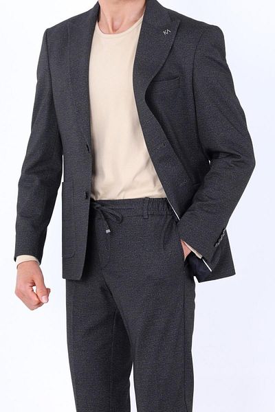 Kadir Büyükkaya Embossed Pattern Men's Jogger Suit-Kaw1804S