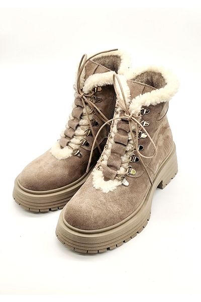 Of&Off Women's Genuine Suede Leather Boots