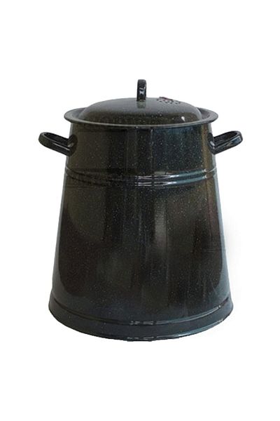 Lejla Enamel Pot, Fat Container, 30L