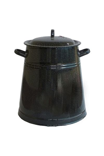 Lejla Enamel Pot, Fat Container, 30L