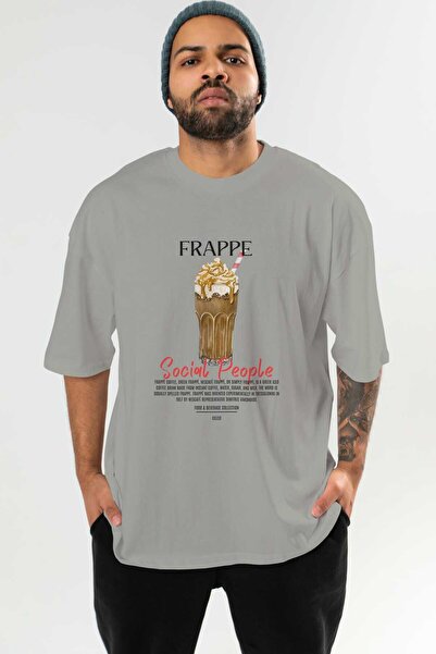 Ankhises تي شيرت كبير الحجم مطبوع عليه كوكتيل فرابي للرجال والنساء مصنوع من ا...