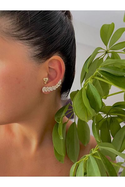 STEELSPARK Pamela Zircon Stone Multi View Hoop Earrings