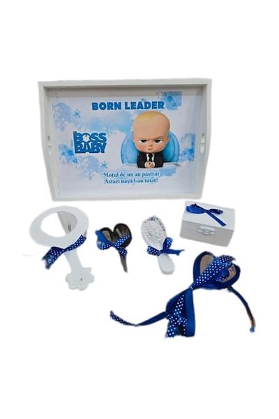 OEM Tavita mot si turta Cu 6 piese, fundite, BORN LEADER, Albastru, MS STAR- 35x20 cm