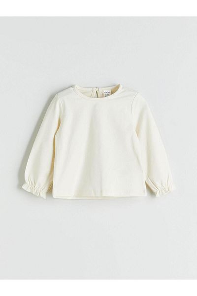 LC Waikiki Crew Neck Velvet Baby Girl Blouse and Salopet 2-Piece (W5)