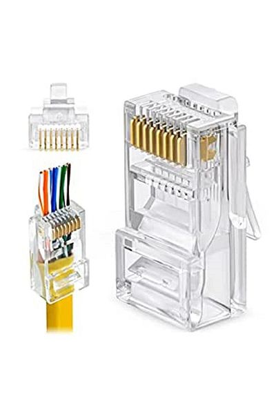 Generic RJ45 Cat6 Pass Through Connectors - Pack of 200