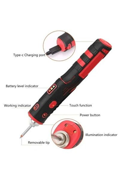 Prolink Luxury,5v 11w Şarjlı Kalem Havya, 8w Pili Lehim Makinası PF-006
