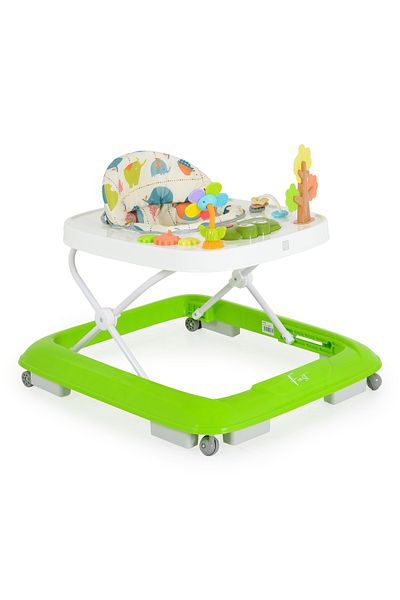 Moni Baby Walker 6 Months+ Forest Green – Interactive Panel with Sounds and Melodies, 3 Adjustment Levels