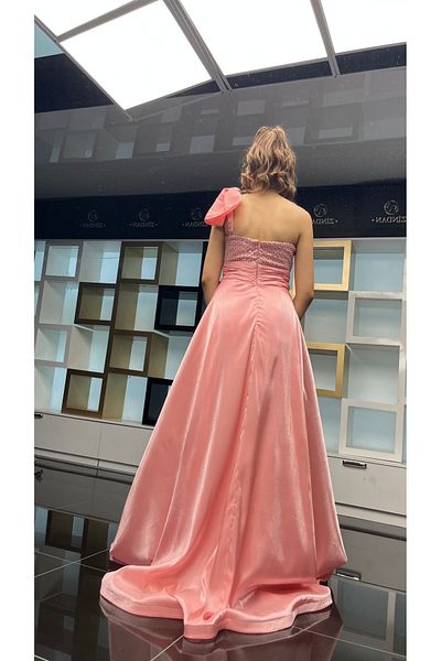 my podium Long One-Shoulder Evening Dress (Tight Fit)