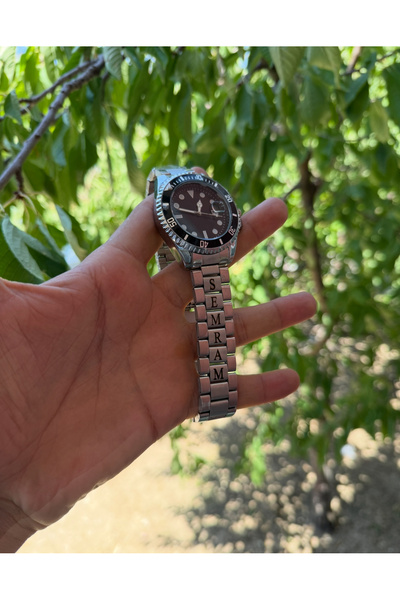 Çelik Kordon İsimli Erkek Kol Saati - Bileğinde İsmim Olmalı Sevgilim