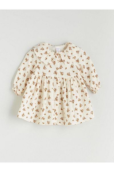 LC Waikiki Baby Girl Floral Baby Girl Muslin Dress (W5)