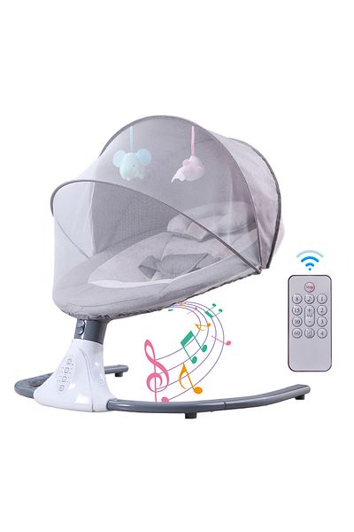 VisionHub Multifunctional Electric Baby Swing, Bluetooth Connection, Remote Control, 4-Speed,Toys and Melodies