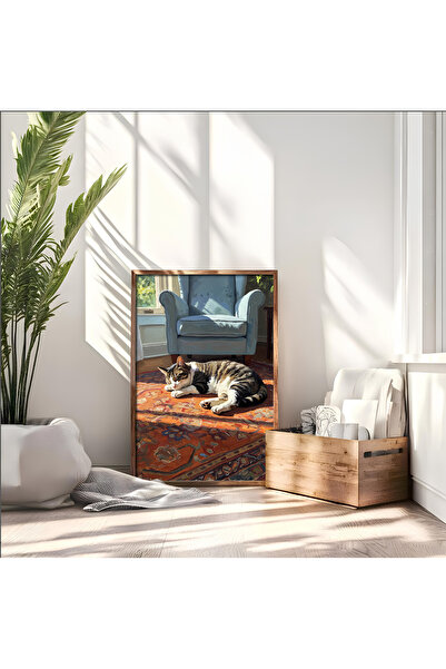 alphobitasarım Pisica Tekir cu aspect de pictură în ulei - Tablou individual