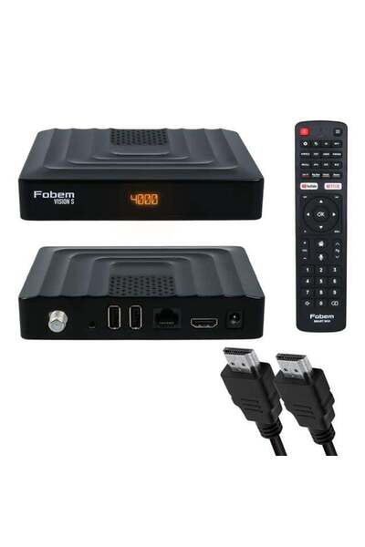 Zibox Fobem Vision S Hibrit Ses Komutlu Uydu Alıcılı Android 14 TV Box 4GB Ra...