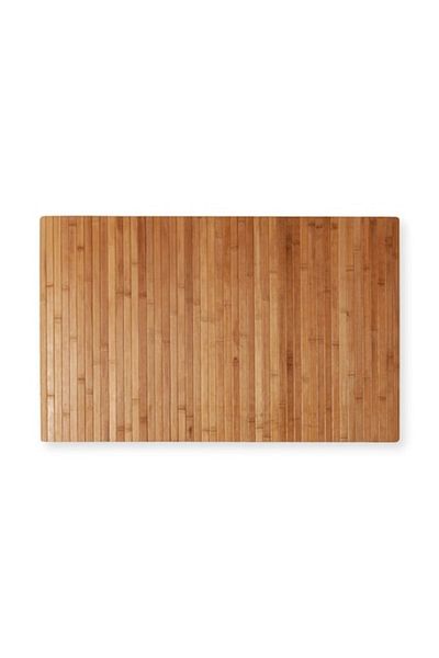 OEM Covor dreptunghiular din bambus și cauciuc, 50 x 120 cm, crem