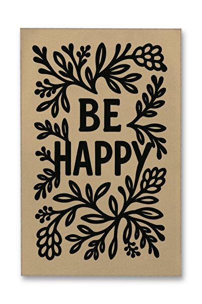 Rugs Modern Halı سجادة موسو بتصميم 'كن سعيدًا' مع قاعدة منسوجة وتفاصيل مميزة،...