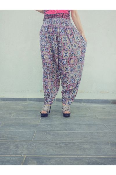 hoaryage Viscose Pressed Fabric Floral Patterned Pocketed Shalwar 100% Cotton, Size 34-48