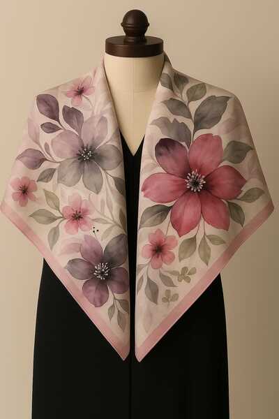 TUTUYA TEXTIL Şal moale cu model floral