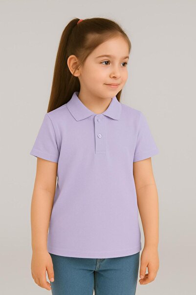 BAGİSTA BUTİK Детска блуза с къс ръкав и поло яка, подходяща за училище и ежедневна употреба