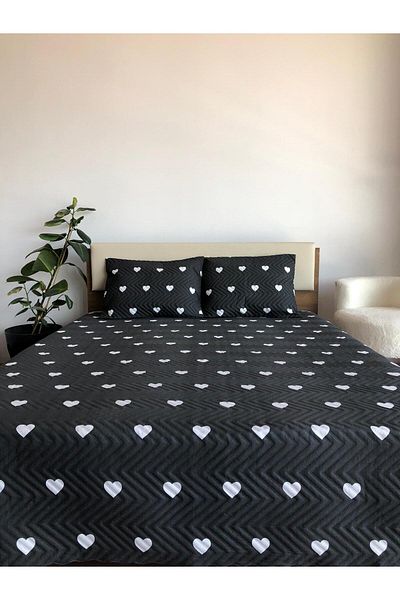 Bikaya Home Heart Single 2 Piece Bedspread Set - 160X240 cm (with Pvc Bag)