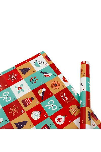 reprodesign 70X100 Christmas Themed Gift Wrapping Paper - Pack of 2 - M16