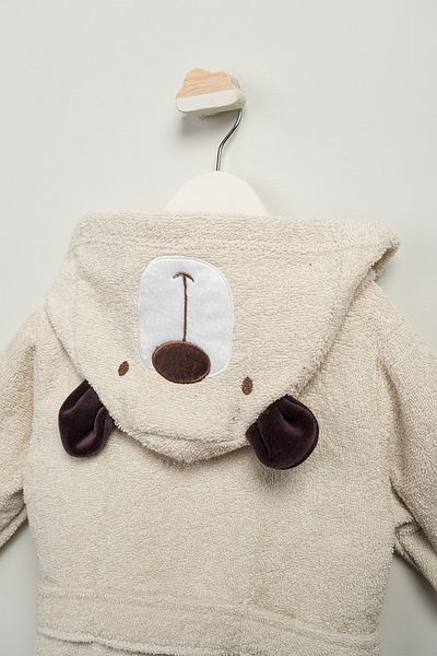 Bebitof My Baby Kumsal 100% Cotton 0 - 24 Months Bathrobe Set Cute Bear Pattern in Box 30030