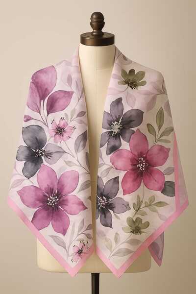 TUTUYA TEXTIL Şal moale cu model floral