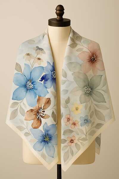 TUTUYA TEXTIL Şal moale cu model floral