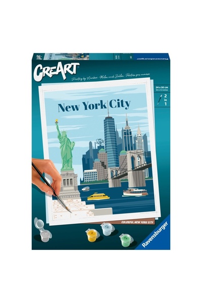 RAVENSBURGER - CreArt pictura pe numere pentru adulti New York plin de culoare