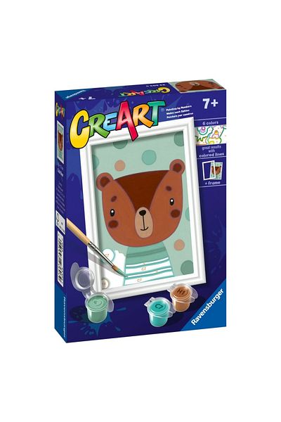 RAVENSBURGER - Create Painting By Numbers For Kids Cute Teddy Bear