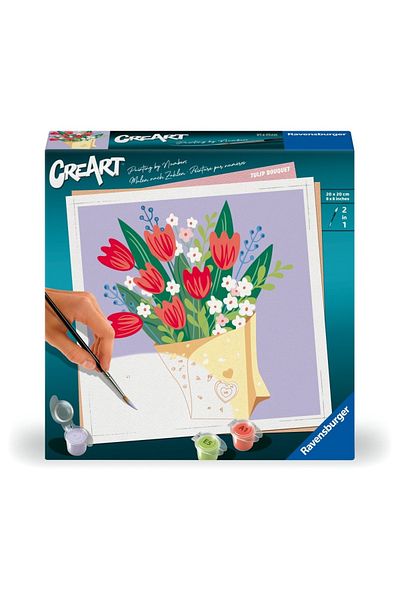 RAVENSBURGER - Creart Painting By Numbers For Adults Bouquet Of Tulips