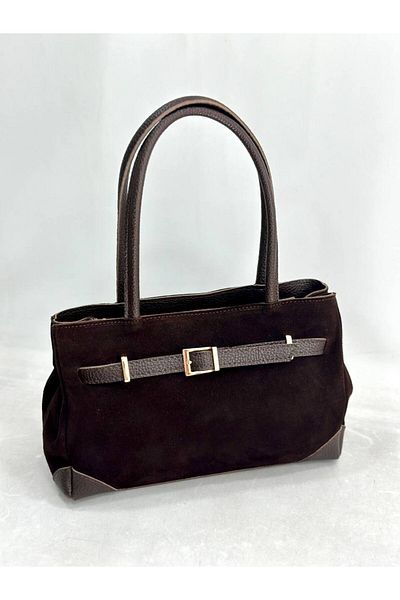 çkn sedat çakan çanta & fular & aksesuar Purse Genuine Suede Leather Women's Hand Shoulder Diagonal Bag
