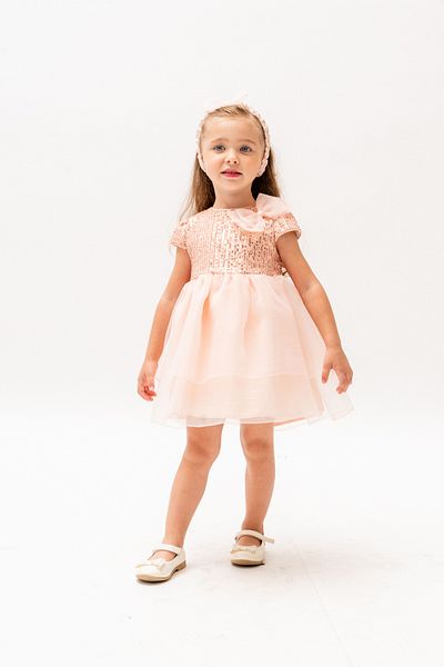 Eray Kids Girls' Dress Tulle Dress with Bow Fluffy Short Sleeve Party Evening Dress 9-24 Months