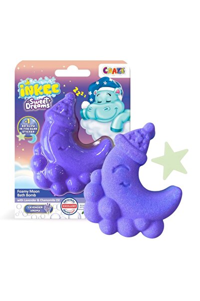 CRAZE - Bomba de baie spumoasa Inkee in forma de luna culori si arome asortate