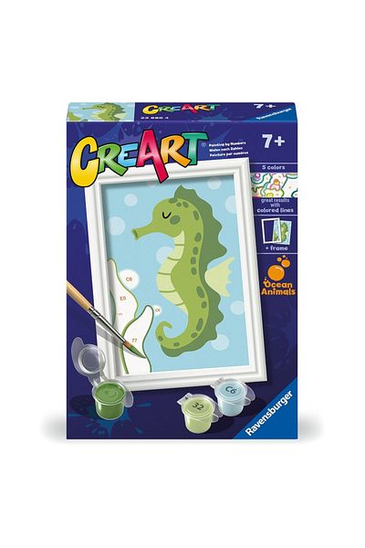 RAVENSBURGER - Create Paint By Numbers For Kids Friendly Seahorse