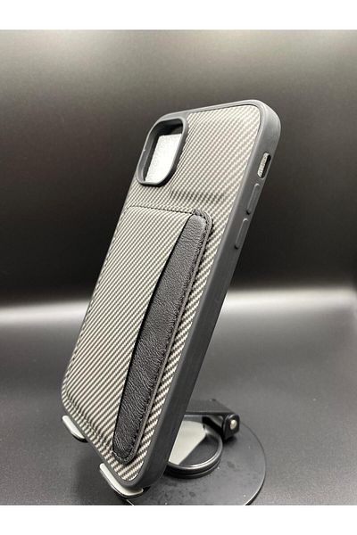 CPSTORE Samsung Galaxy S23 Ultra Compatible Premium Leather Wallet Card Holder Stand Carbon Detail Protective Case