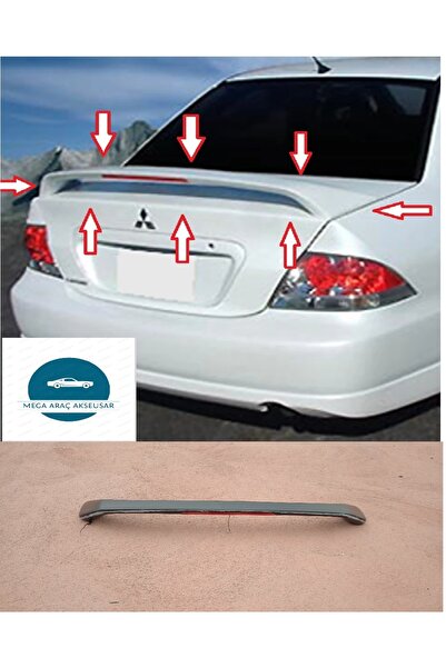 Mega Araç Aksesuar Mitsubishi Lancer Spoiler Işıklı 2004 & 2008 Fiberclass Bo...