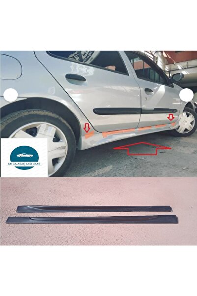 Mega Araç Aksesuar Renault Clio 2 Sembol 1999 & 2012 Marşpiyel Takımı Fibercl...