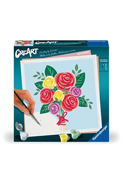 RAVENSBURGER - CreArt pictura pe numere pentru adulti buchet de trandafiri
