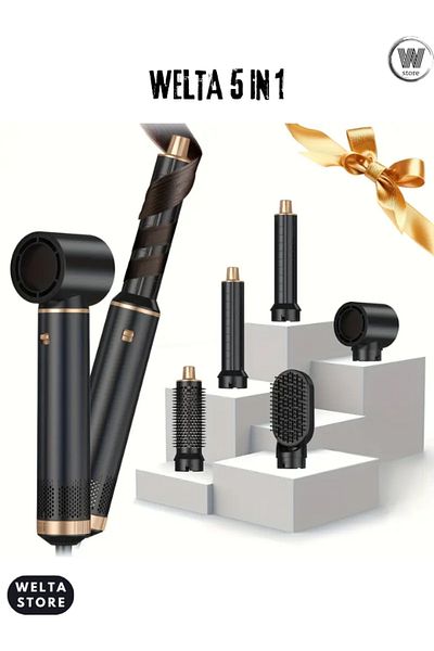 Welta Airwrap Pro Multi-Styler Complete Long Air Blow Hair Styler & Dryer 5 in 1 Set