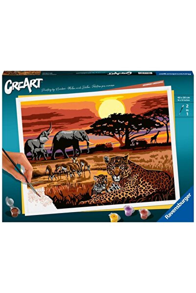 RAVENSBURGER - CreArt pictura pe numere pentru adulti peisaj din savana