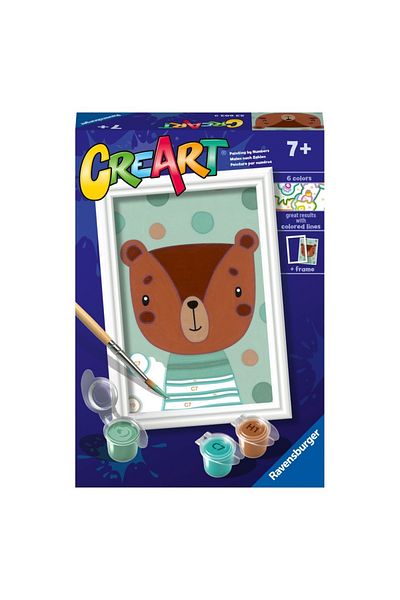 RAVENSBURGER - Create Painting By Numbers For Kids Cute Teddy Bear