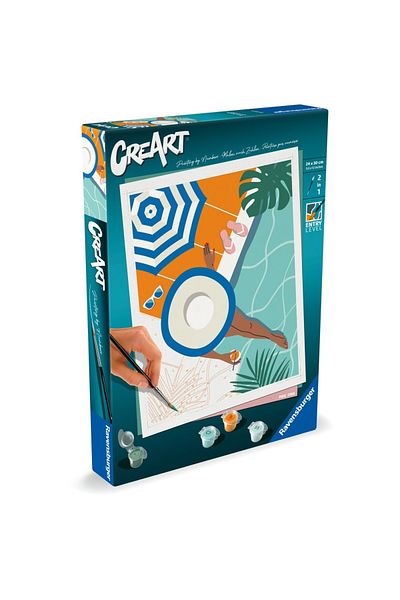 RAVENSBURGER - Creart Painting By Numbers For Adults Relaxing Moments At The Pool