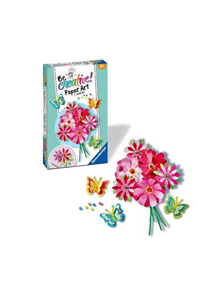 RAVENSBURGER - Be Creative Set mini de creatie flori si fluturi din hartie