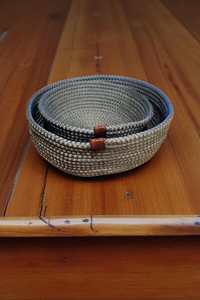 KRAFTELLA Nile Green Double Basket Set – Polyester Cord Organizer-Pastel Deco...