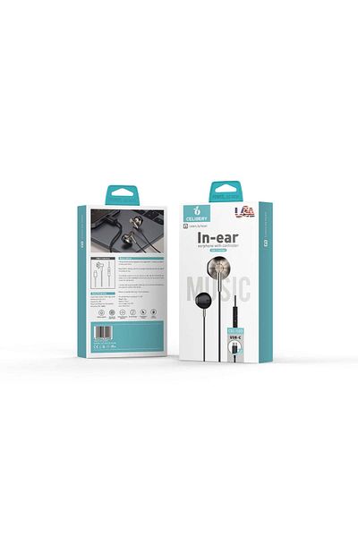 celibery Type-C In-Ear Earphone With Microphone, Black