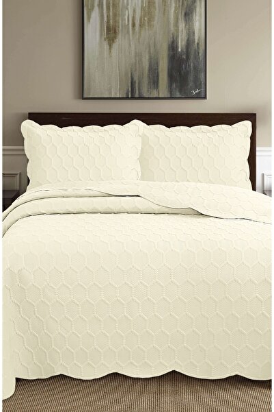 Bikaya Home Σετ κάλυμμα διπλού κρεβατιού Honey Comb 3D (3 τεμάχια) - 260x240 cm - με τσάντα PVC