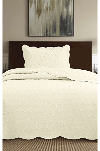 Bikaya Home Honey Comb 3D Tek Kişilik Yatak Örtüsü Seti (2 Parça) - 180x240 cm - Pvc Çantalı
